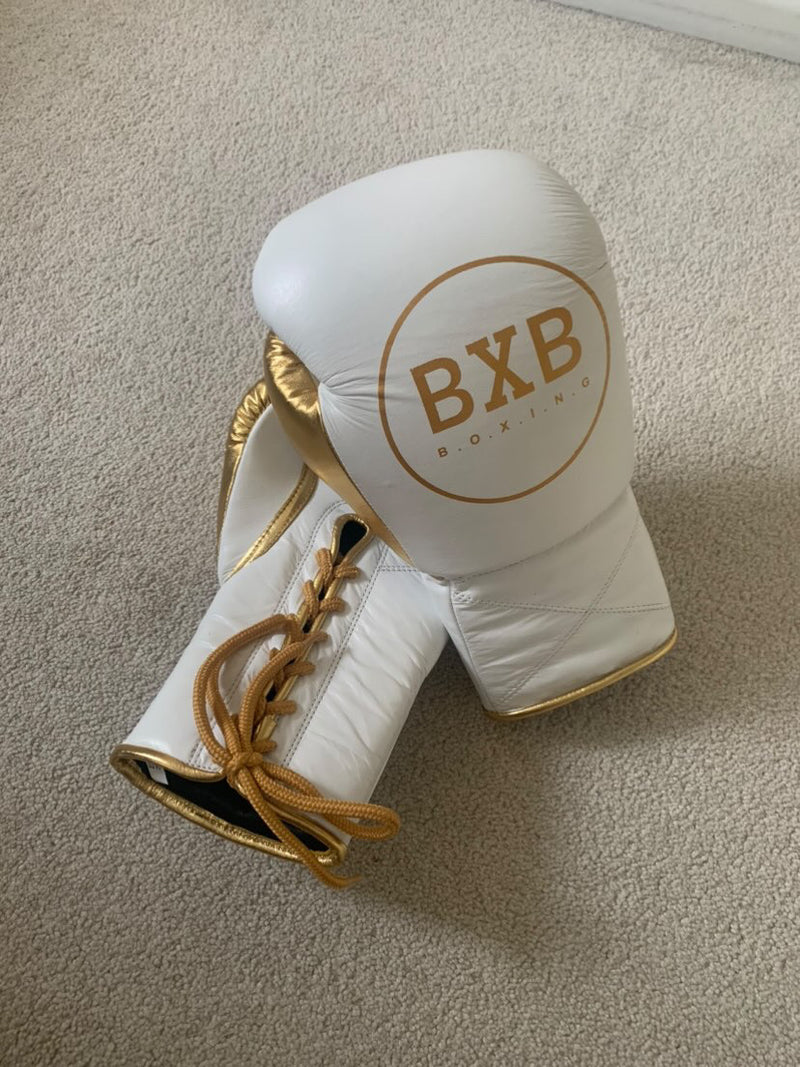 BXB BOXING LACE UP GOLD/WHITE GLOVES